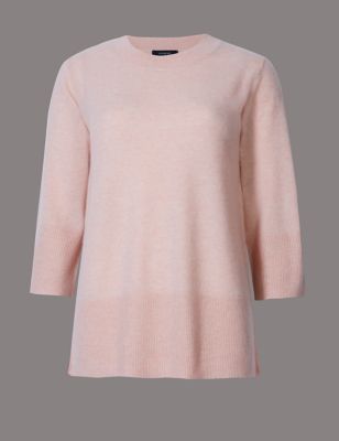 Pure Cashmere 3/4 Sleeve Jumper